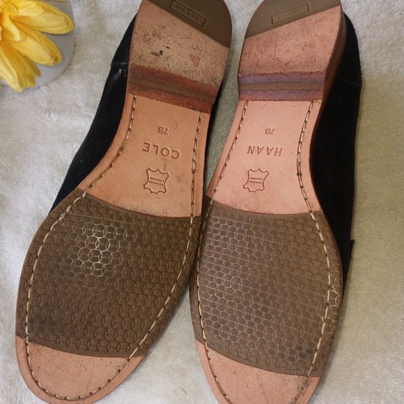 Cole Haan black suede Pinch Grand Penny Kiltie loafer ** - Picture 8 of 11